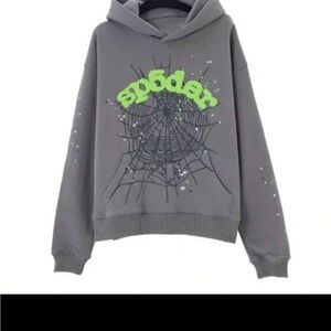 Spyder Charcoal Hoodie with Neon Green Logo